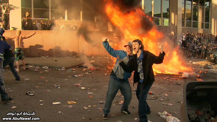 صور + فيديو : أحداث الشغب في فانكوفر بعد نهائي الهوكي
