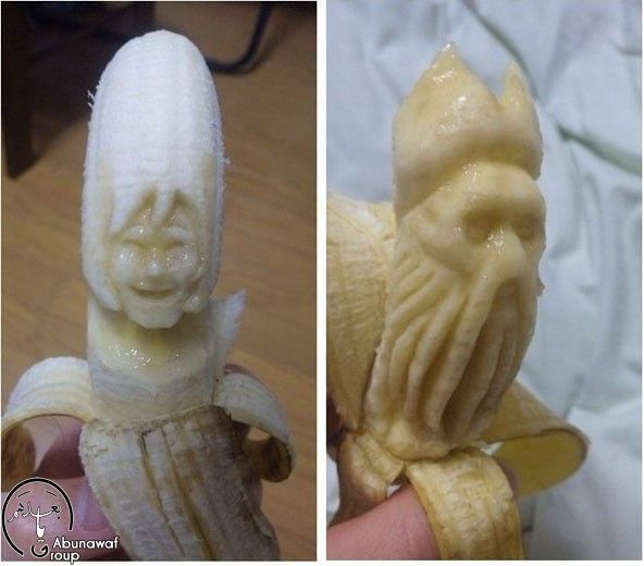 فن النحت على الموز